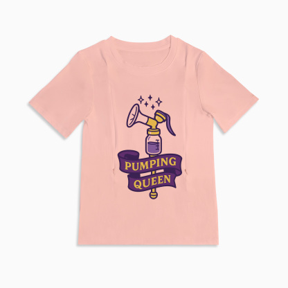 totkeeps Pumping Queen Tee | Funny Cotton Nursing & Pumping Shirt