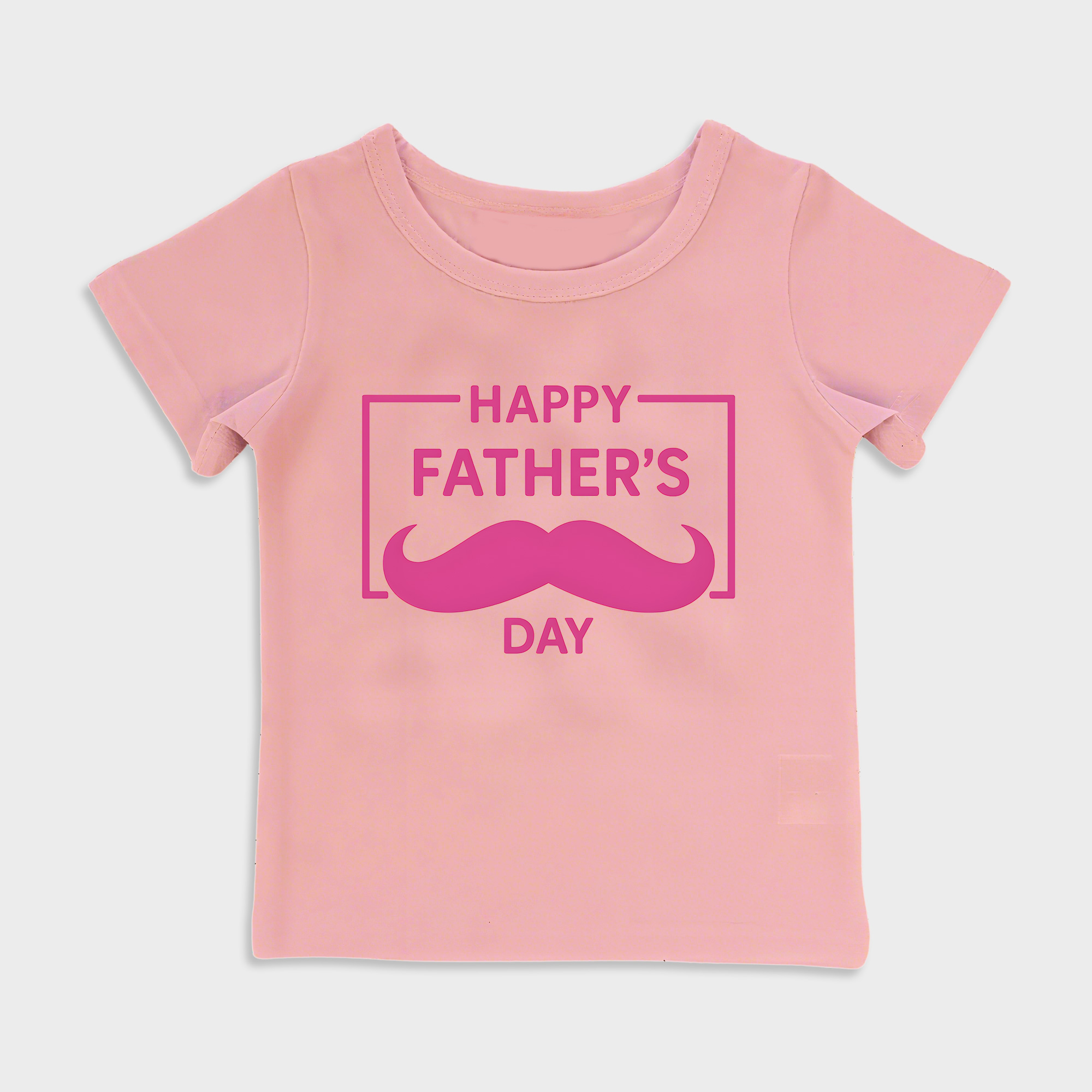 baby shirt - happy fathers day moustache kids t shirt toddler top pink in pink