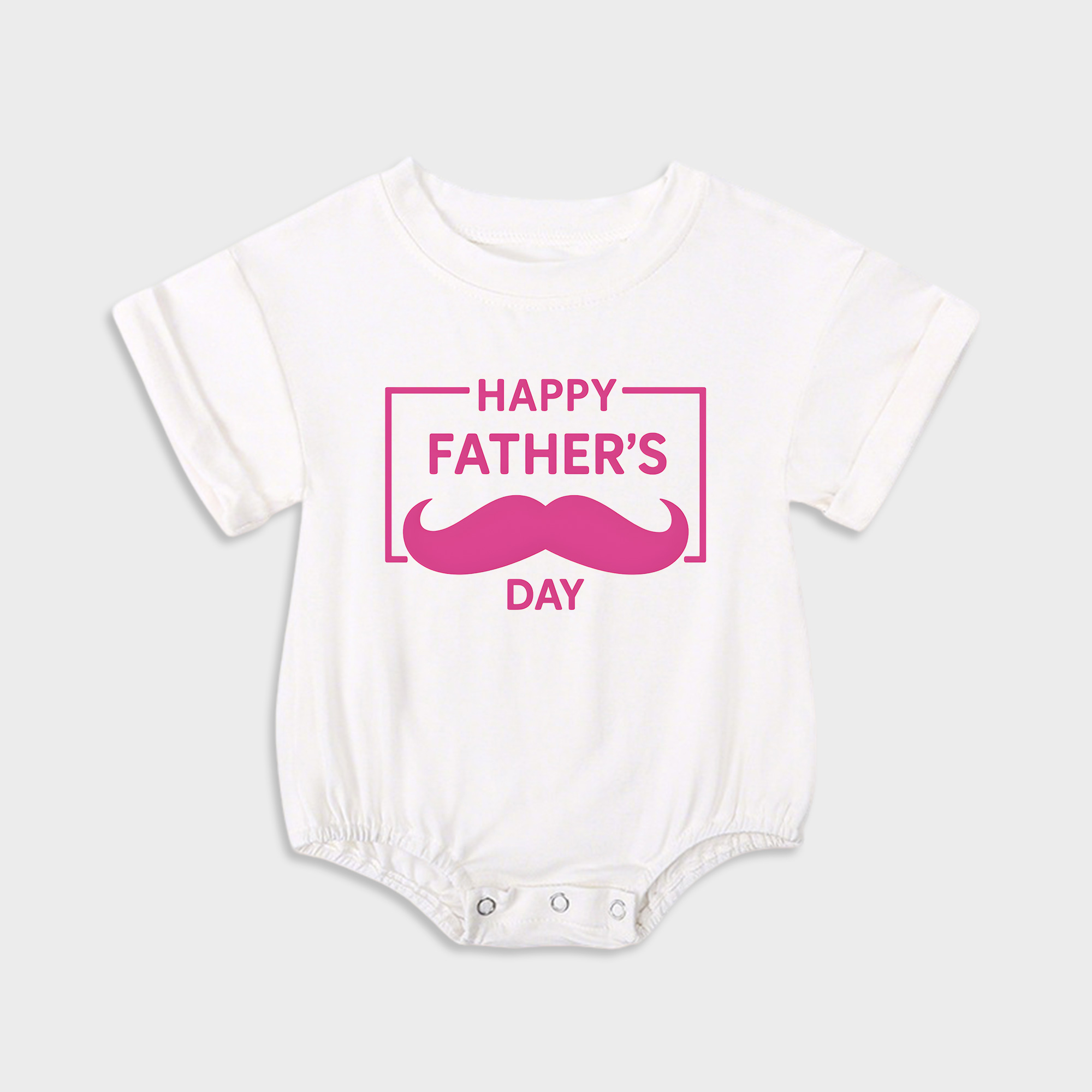 Happy Fathers Day Moustache Baby Onesie