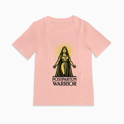 Soft Cotton Breastfeeding Shirt | Postpartum Warrior | totkeeps