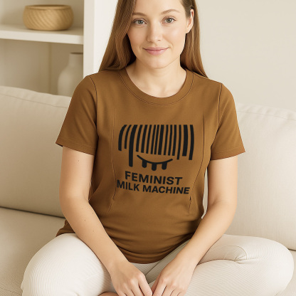 Feminist Milk Machine Tee | The Perfect Zippered Nursin | brand