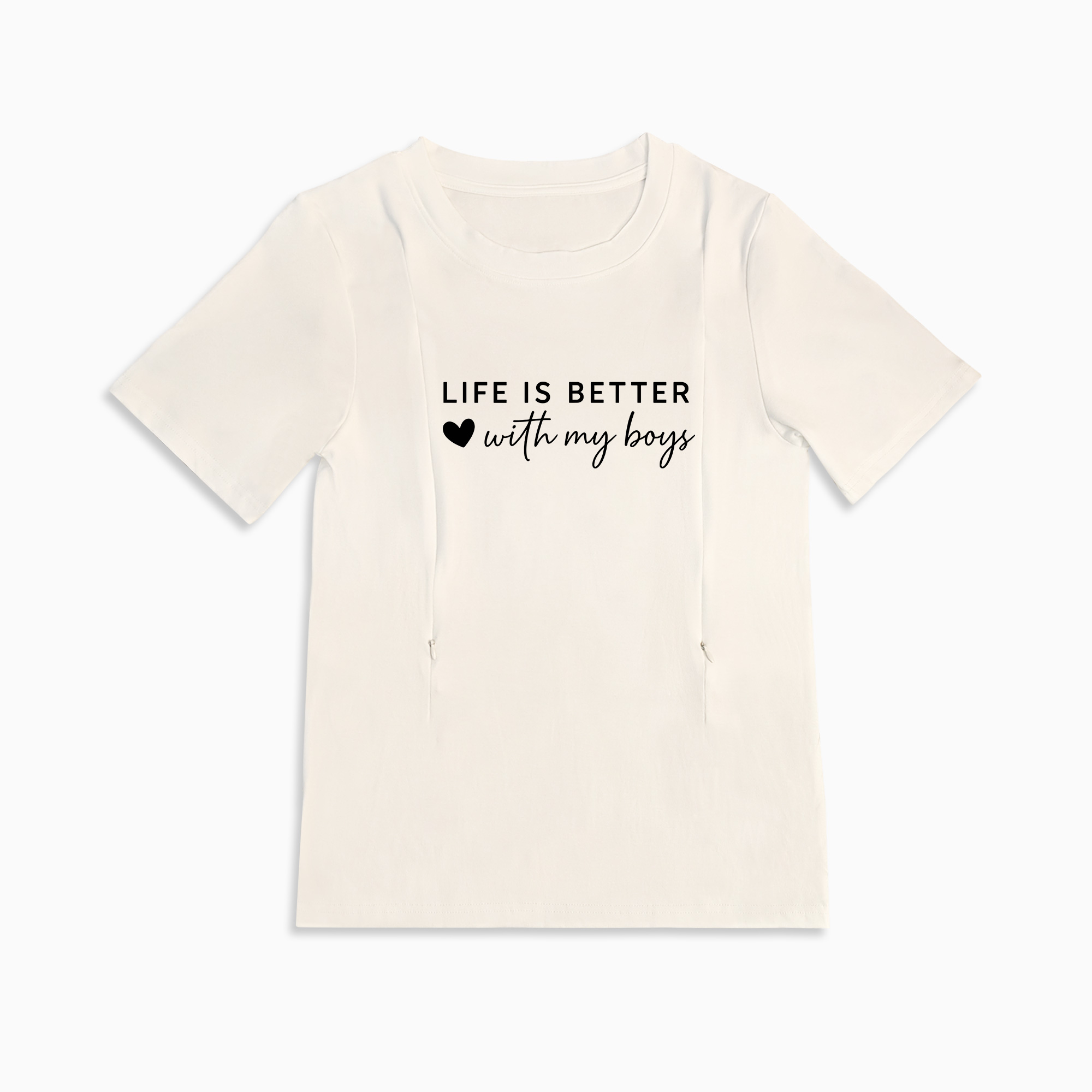 Mom Breastfeeding Nursing T-Shirt - LIFE IS BETTER