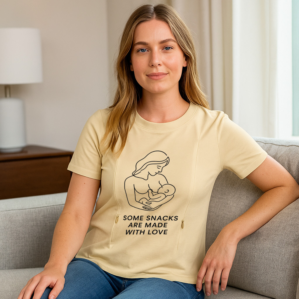 Funny Nursing Tee | Snacks Are Made with Love | Discree | brand