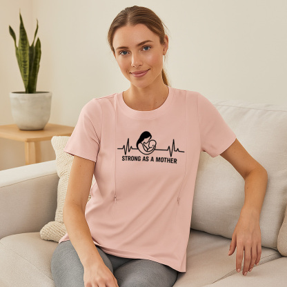 Strong as a Mother Breastfeeding Shirt | Empowering Tee | brand