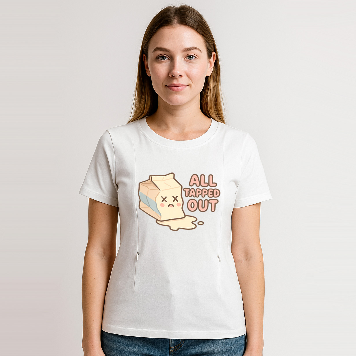 Zipper Breastfeeding Top | Funny "Straight Outta Milk S | brand