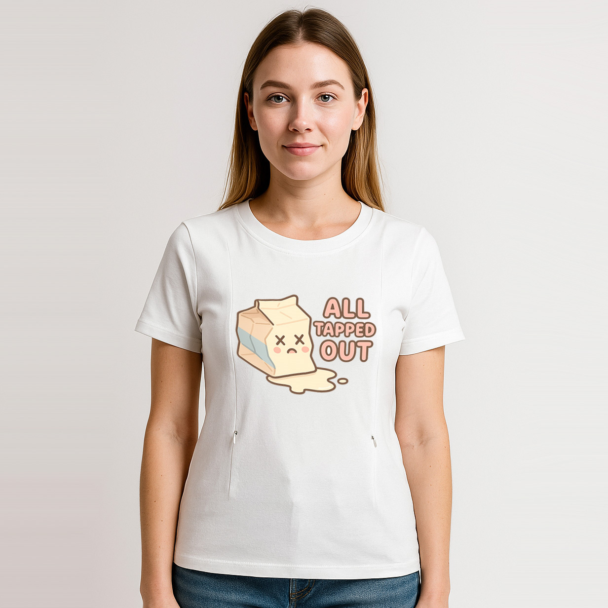 Zipper Breastfeeding Top | Funny "Straight Outta Milk S | brand