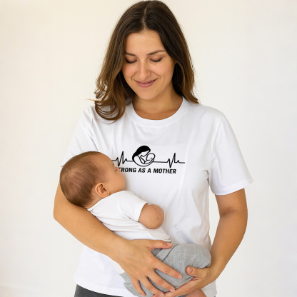 Strong as a Mother Breastfeeding Shirt | Empowering Tee | brand