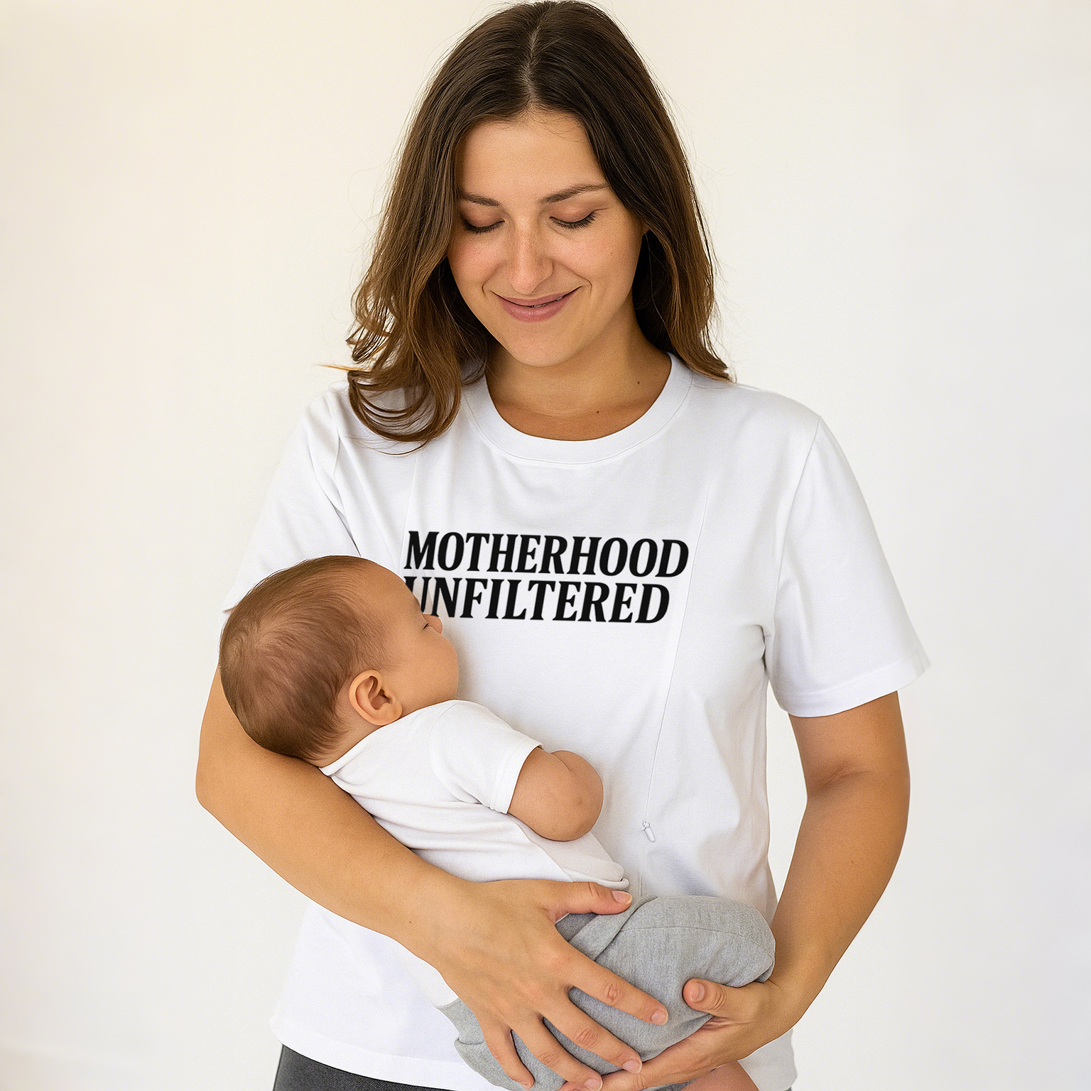 totkeeps Funny Nursing Top | Side Zip Motherhood Unfilt | brand