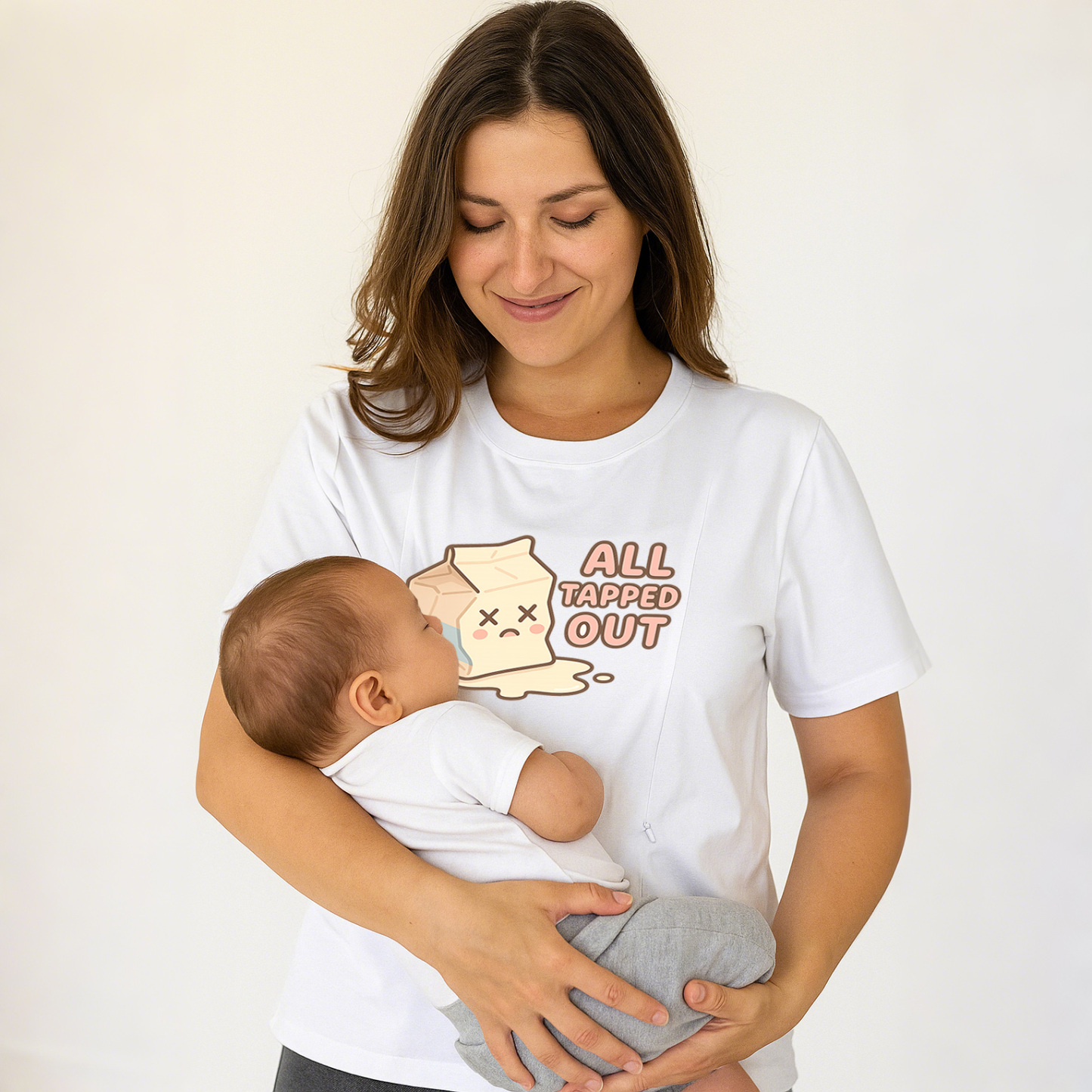 Zipper Breastfeeding Top | Funny "Straight Outta Milk S | brand