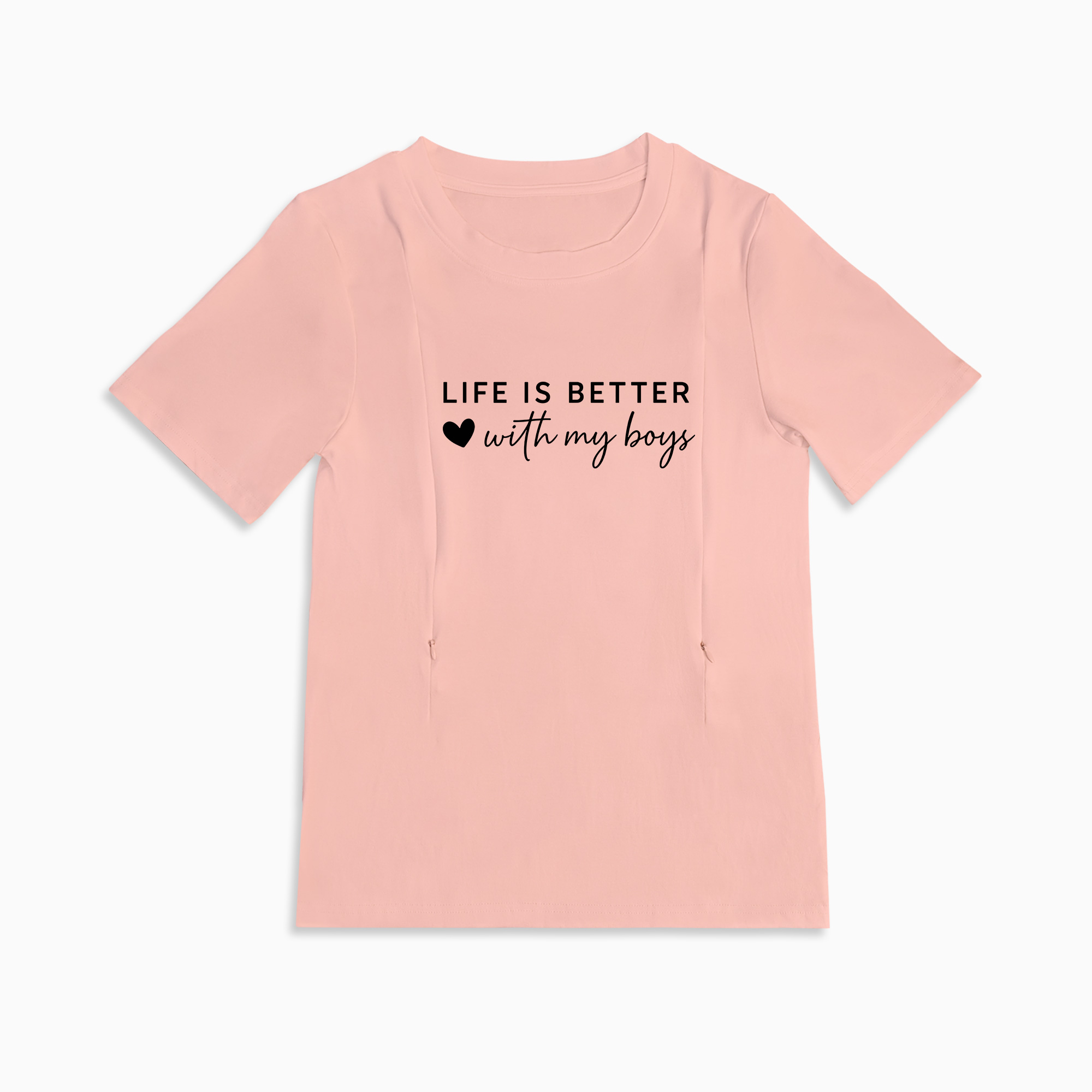 Mom Breastfeeding Nursing T-Shirt - LIFE IS BETTER