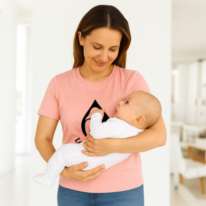 "Love at First Sip" Breastfeeding Top | Soft Cotton & E | brand