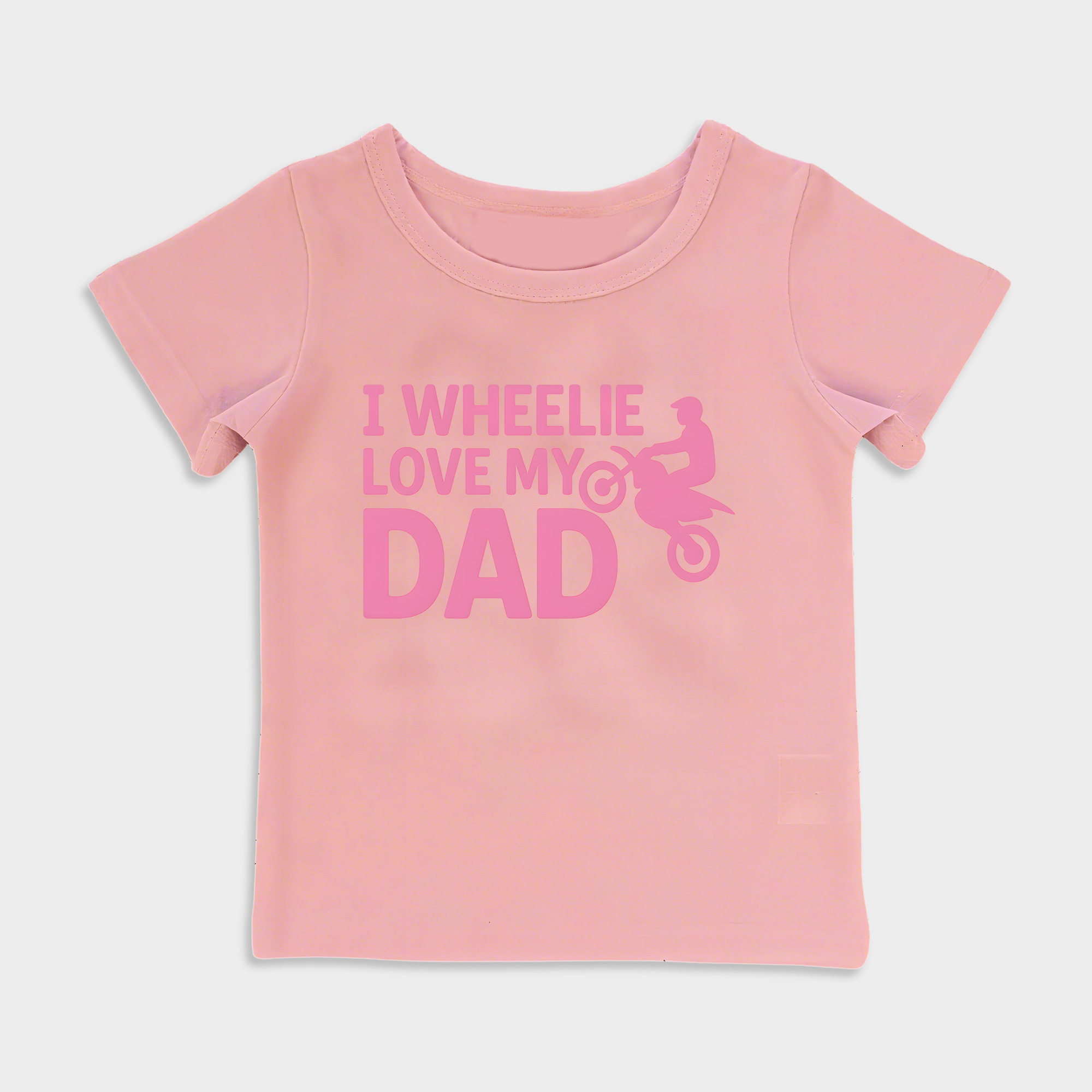 baby shirt - i wheelie love my dad pink kids t shirt toddler top pink in pink
