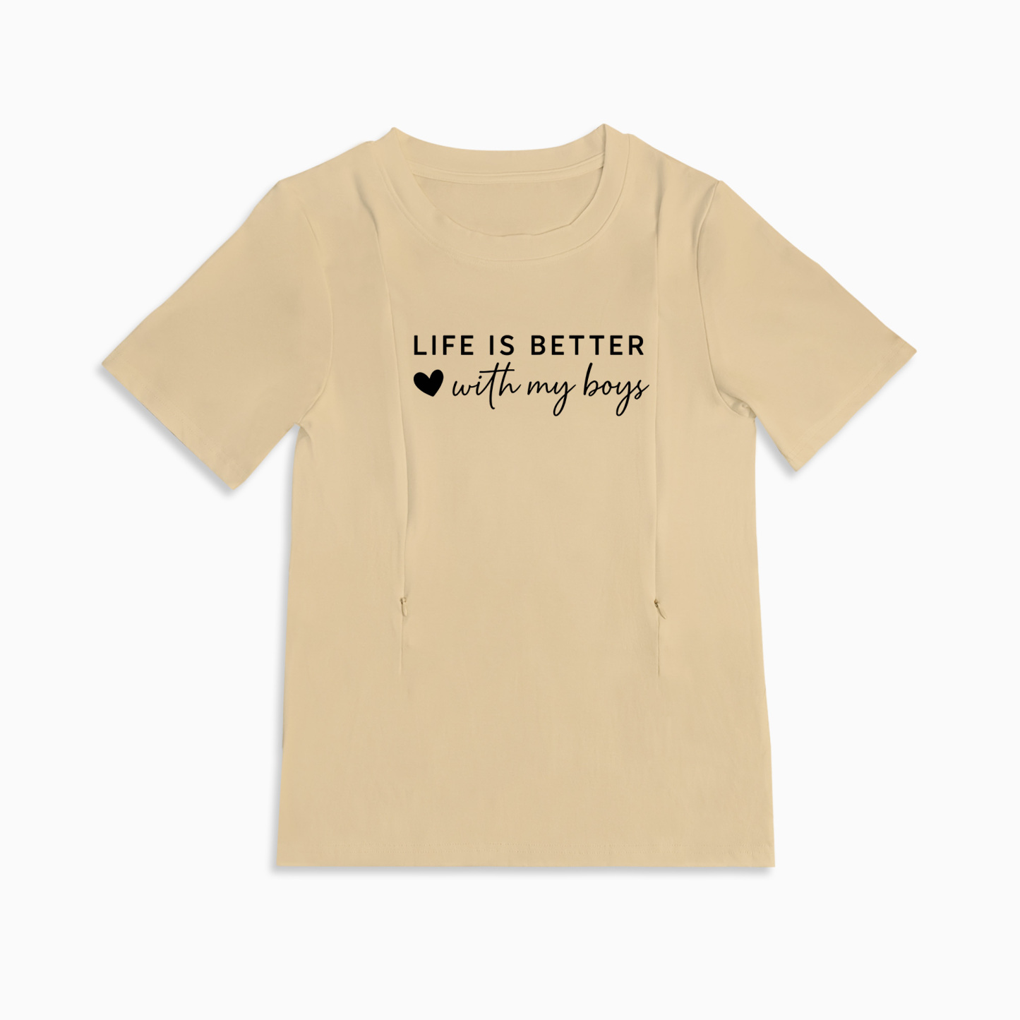 Mom Breastfeeding Nursing T-Shirt - LIFE IS BETTER