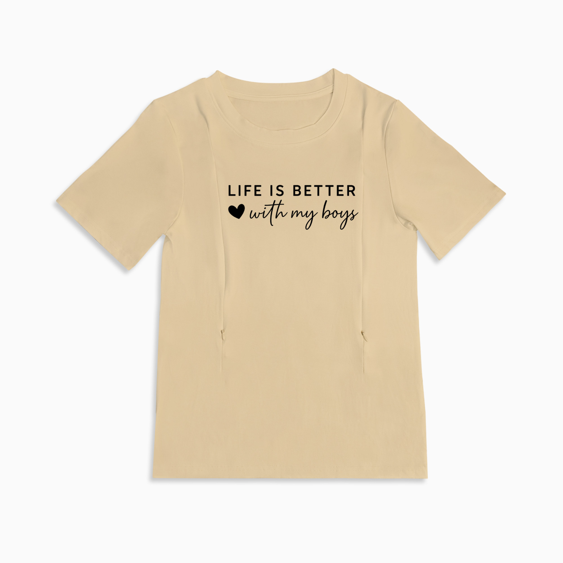 Mom Breastfeeding Nursing T-Shirt - LIFE IS BETTER