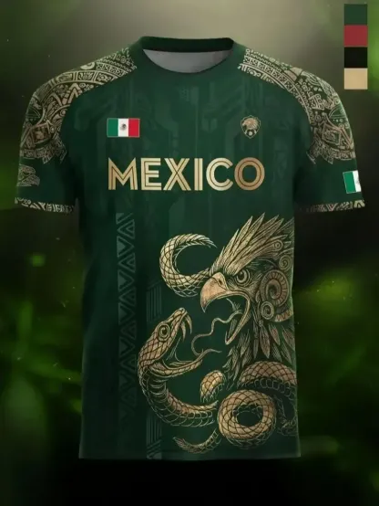 Mexico Heritage Eagle Performance Jersey – Premium Aztec-Inspired Fan Shirt