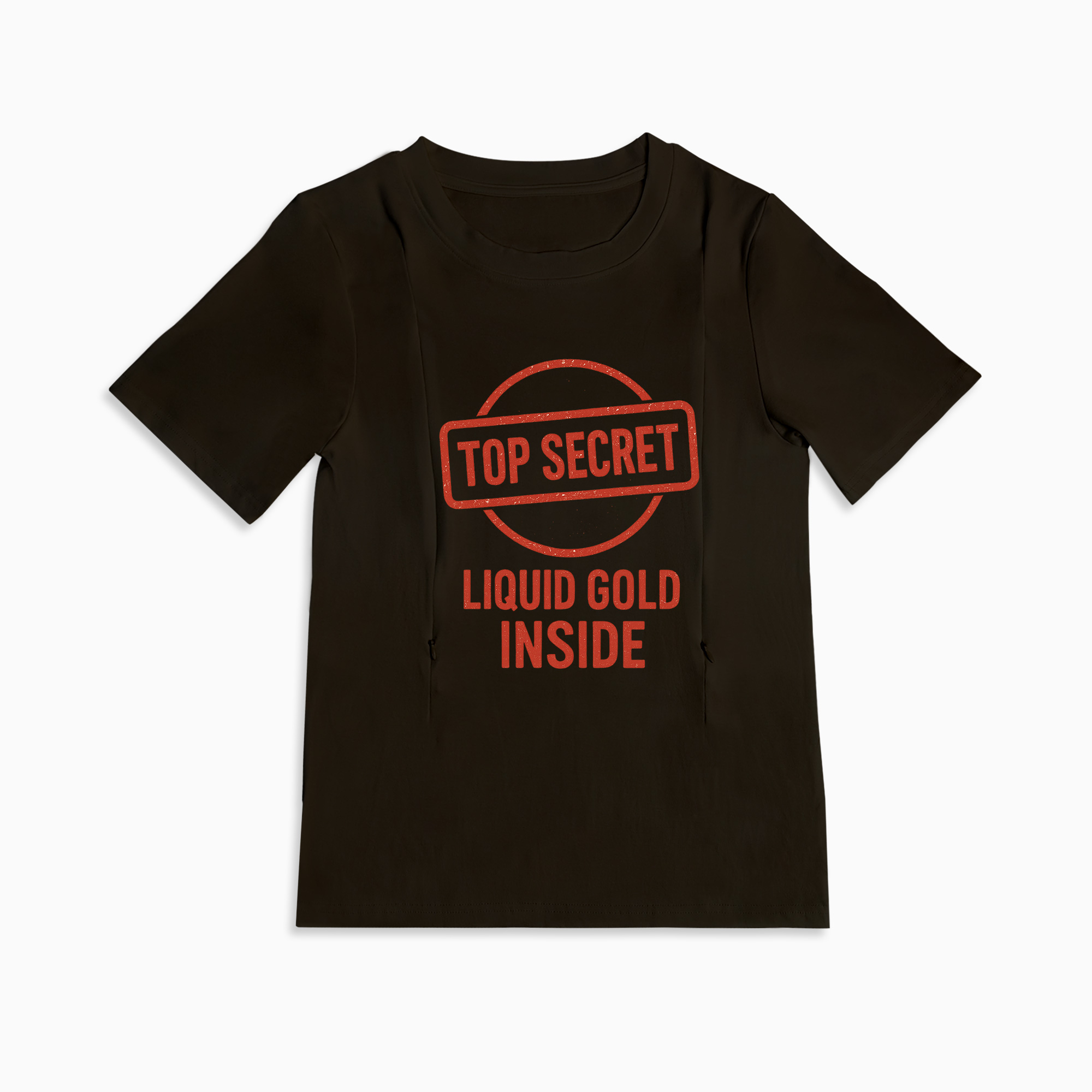totkeeps Liquid Gold Nursing Tee | Discreet Side Zippers for Mamas
