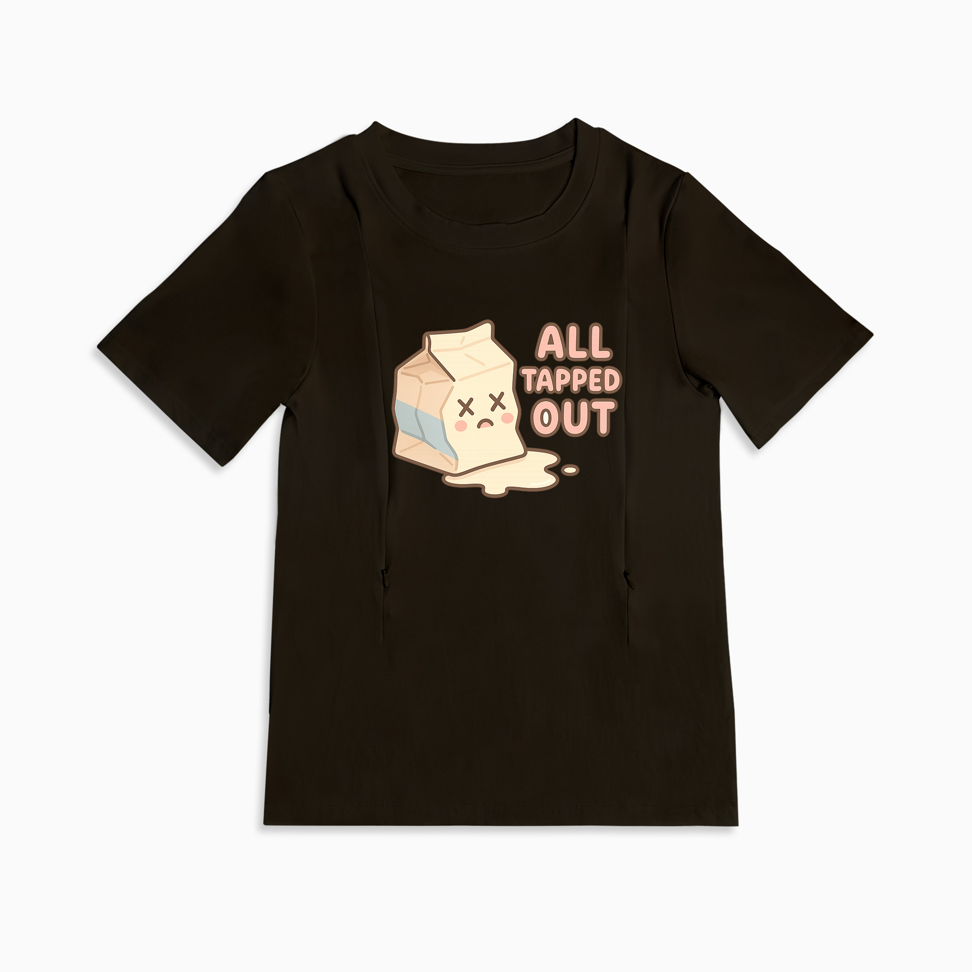 Zipper Breastfeeding Top | Funny "Straight Outta Milk Supply" Shirt for Moms