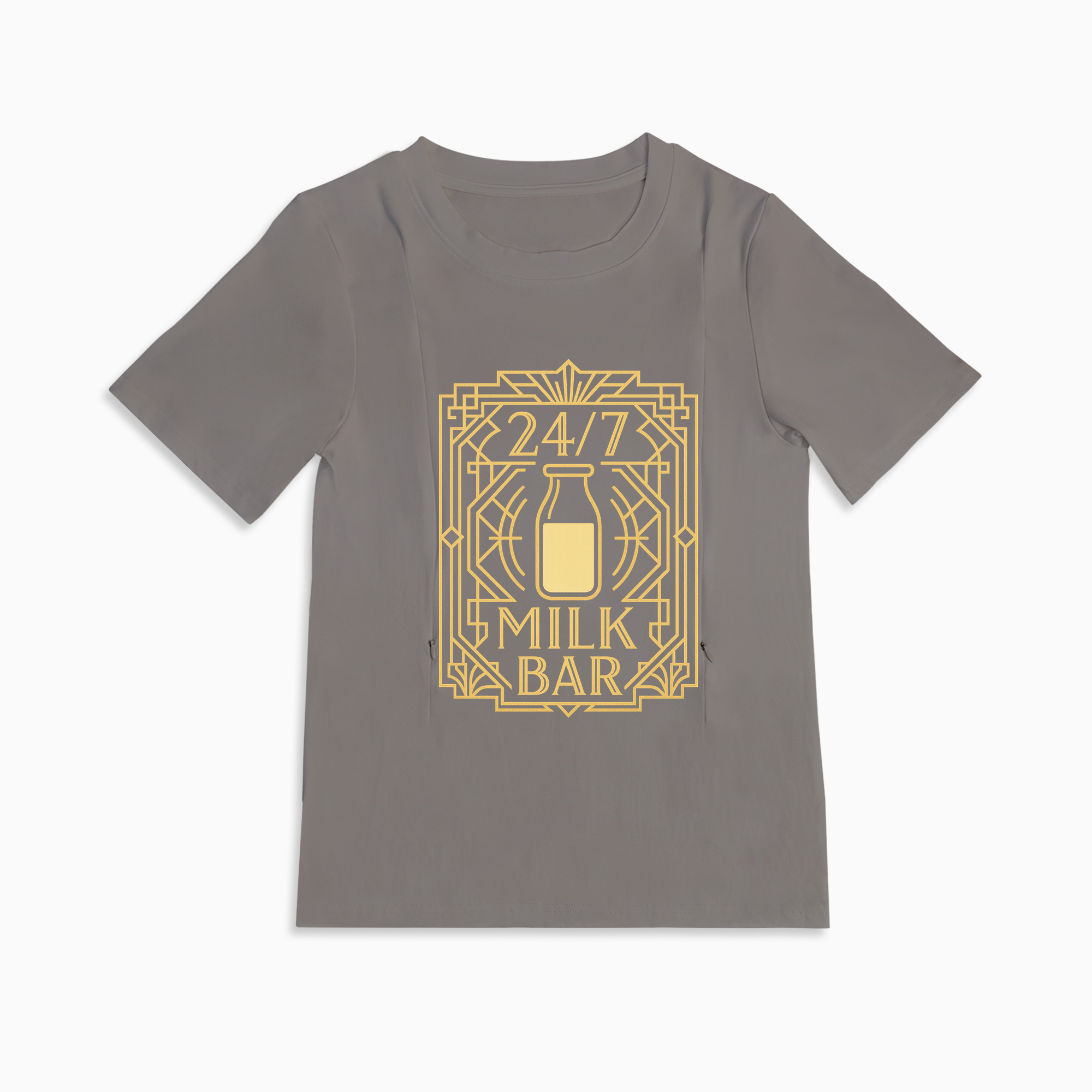 Funny Nursing Tee for Moms | 24/7 Milk Bar - No Closing Time