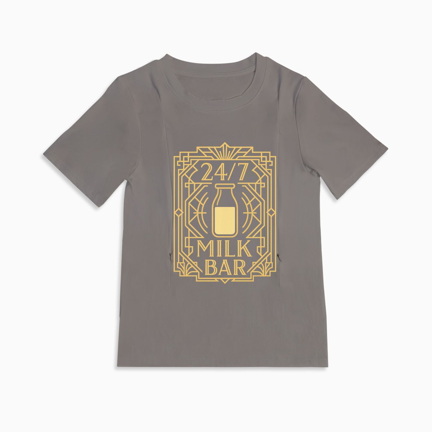 Funny Nursing Tee for Moms | 24/7 Milk Bar - No Closing Time