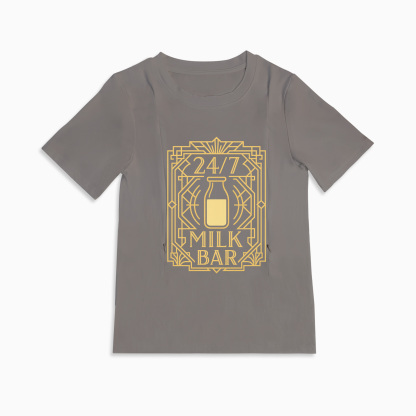 Funny Nursing Tee for Moms | 24/7 Milk Bar - No Closing Time