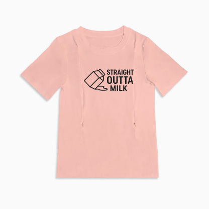 Totkeeps Straight Outta Milk Shirt | Soft Cotton Tee for Nursing Moms