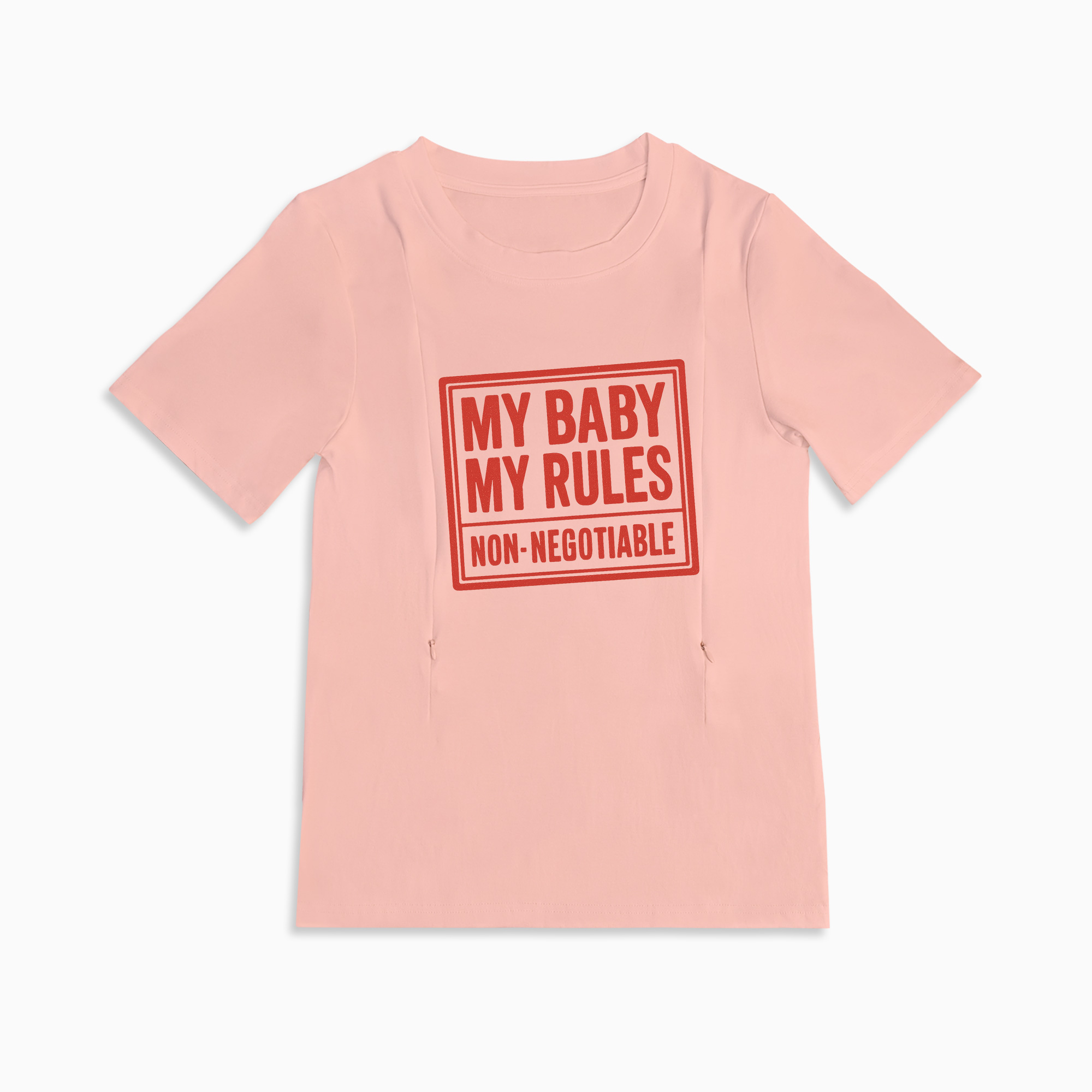 Totkeeps "My Baby My Rules" Breastfeeding Shirt | Discreet Side Zippers