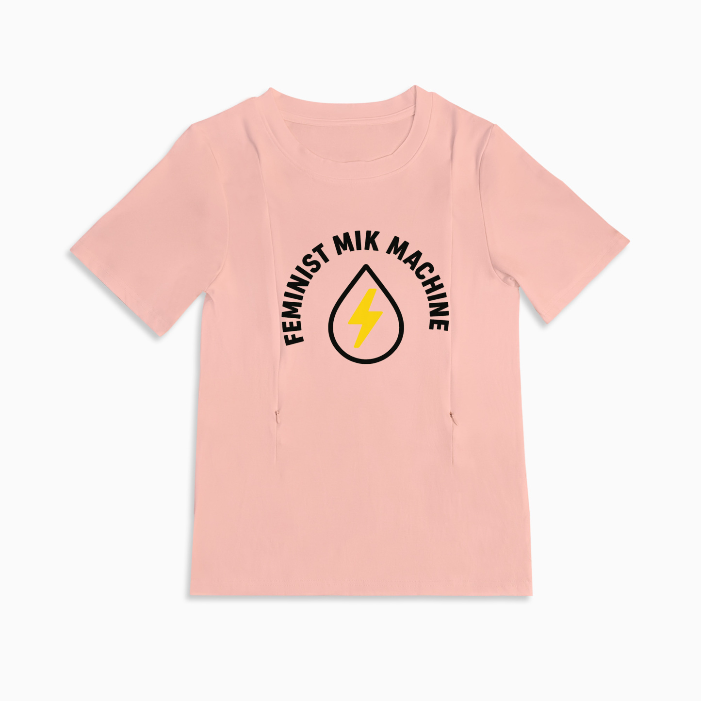 totkeeps Feminist Milk Machine Top | Discreet Side Zippers for Breastfeeding Moms