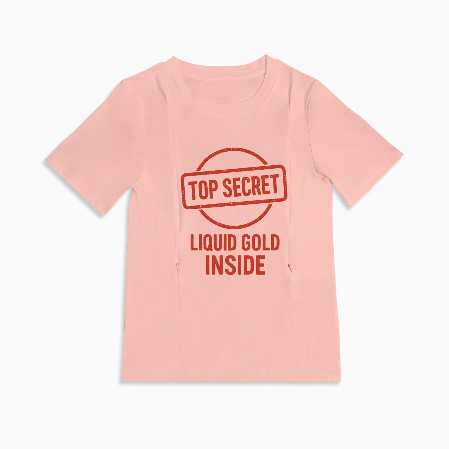 totkeeps Liquid Gold Nursing Tee | Discreet Side Zippers for Mamas