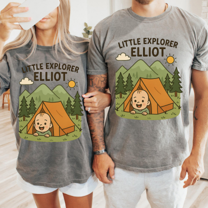 Family Matching Custom Name "Little Explorer" T-Shirt