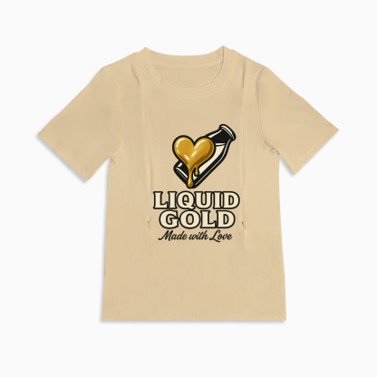 Soft Cotton Mama Tee | "Snacks Made with Love" | Side Zip Nursing