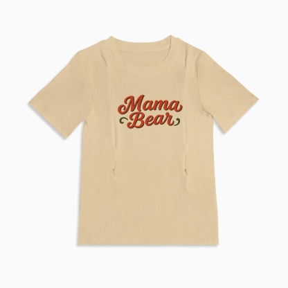 Stylish Mama Bear Nursing Tee | Hidden Zippers | Perfect Baby Shower Gift
