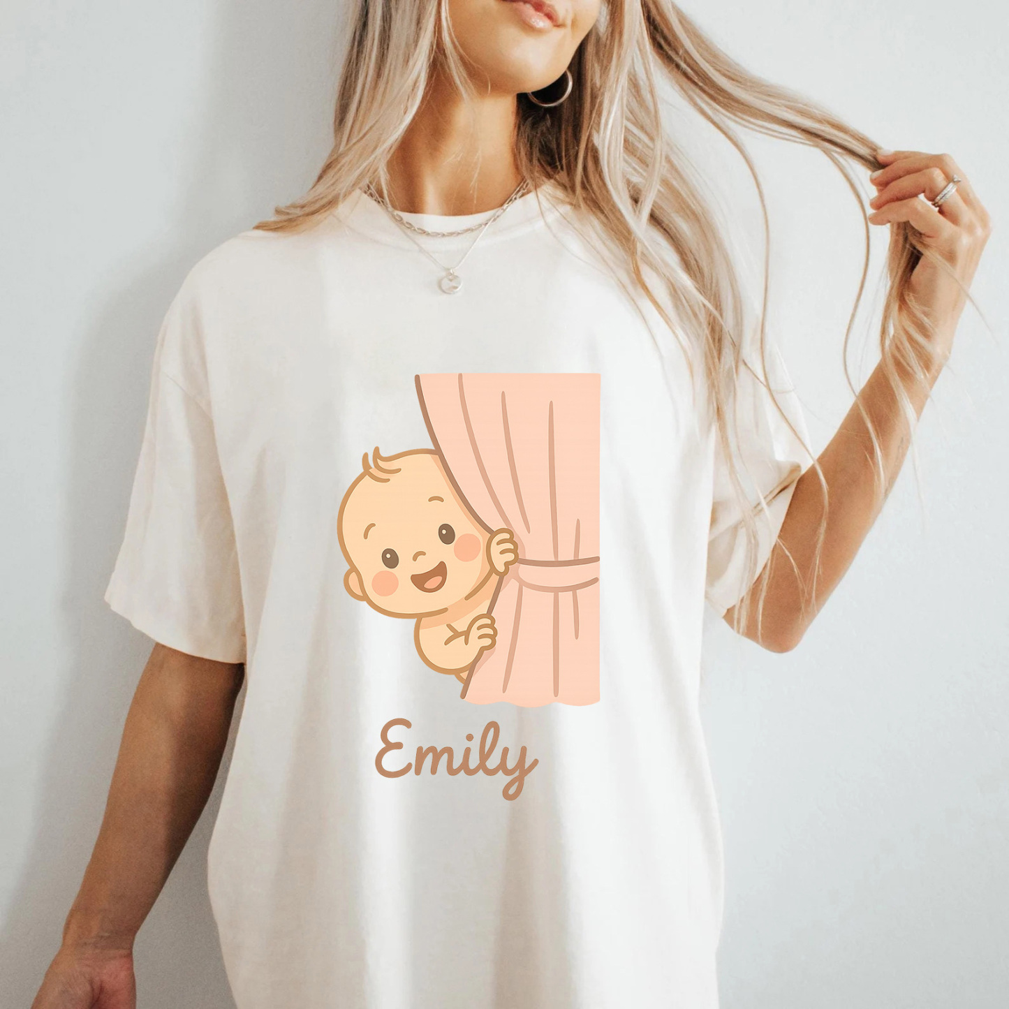 Family Matching Custom Peekaboo Name T-Shirt