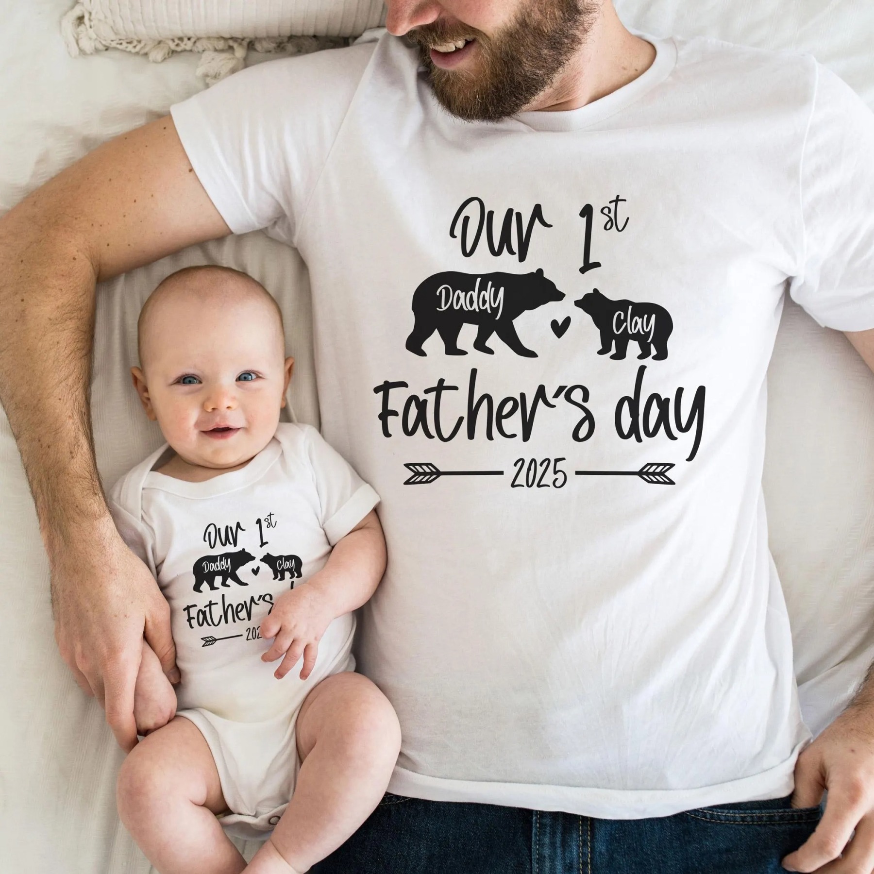 Fathers Day Family Matching T Shirt Daddy Bear