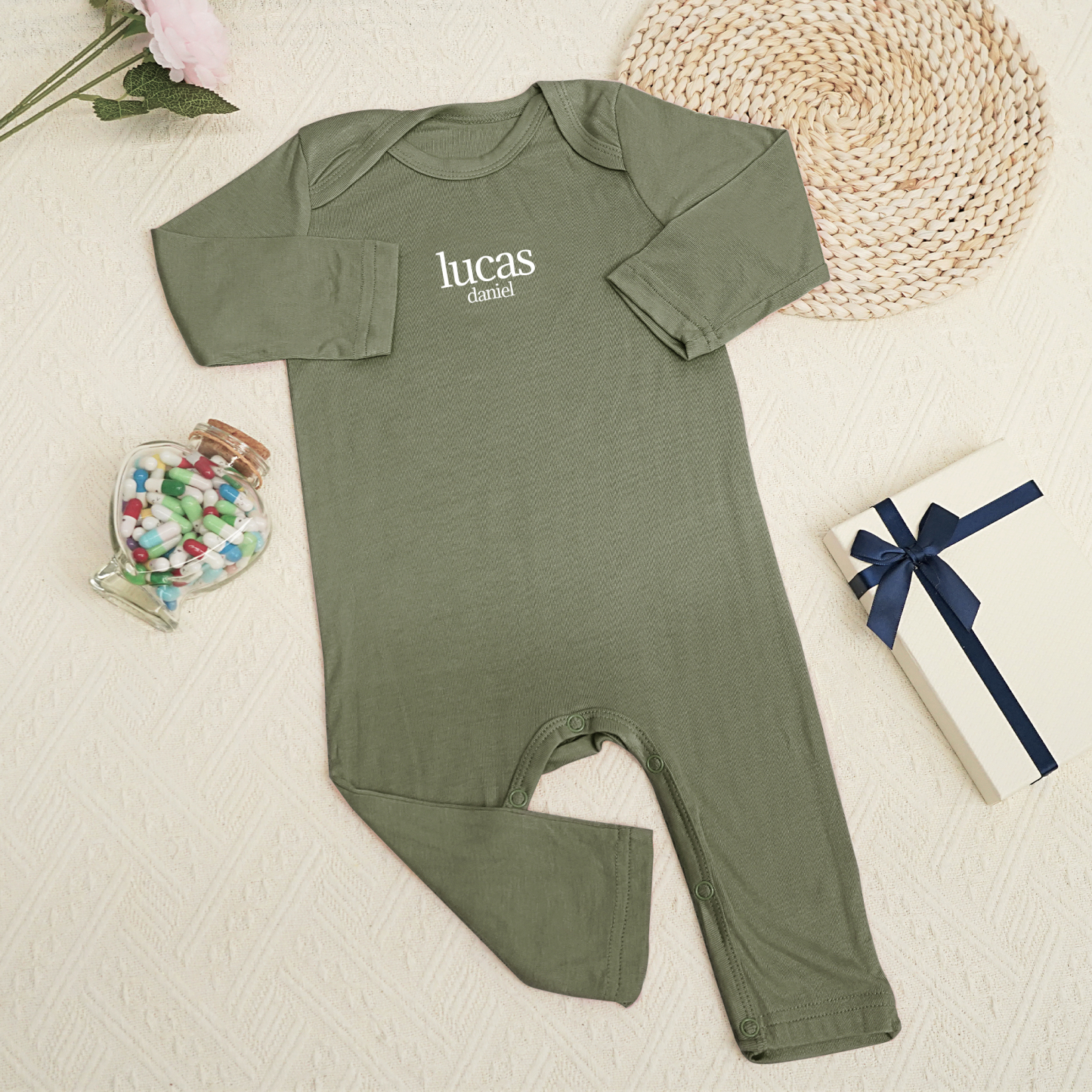 Personalized Full Length Snap Rompers