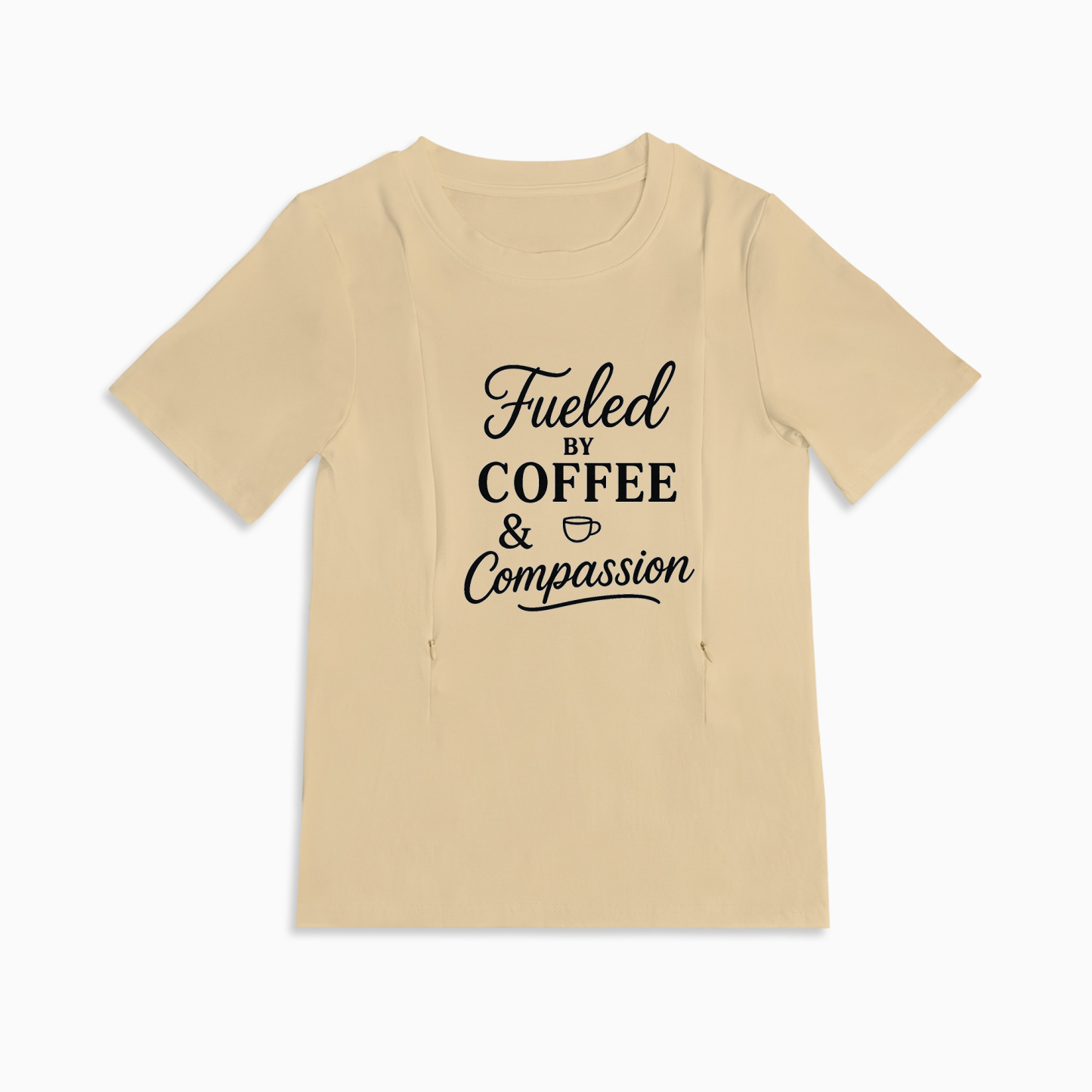 Postpartum Shirt | Fed Is Best Slogan | Easy Access Zippers