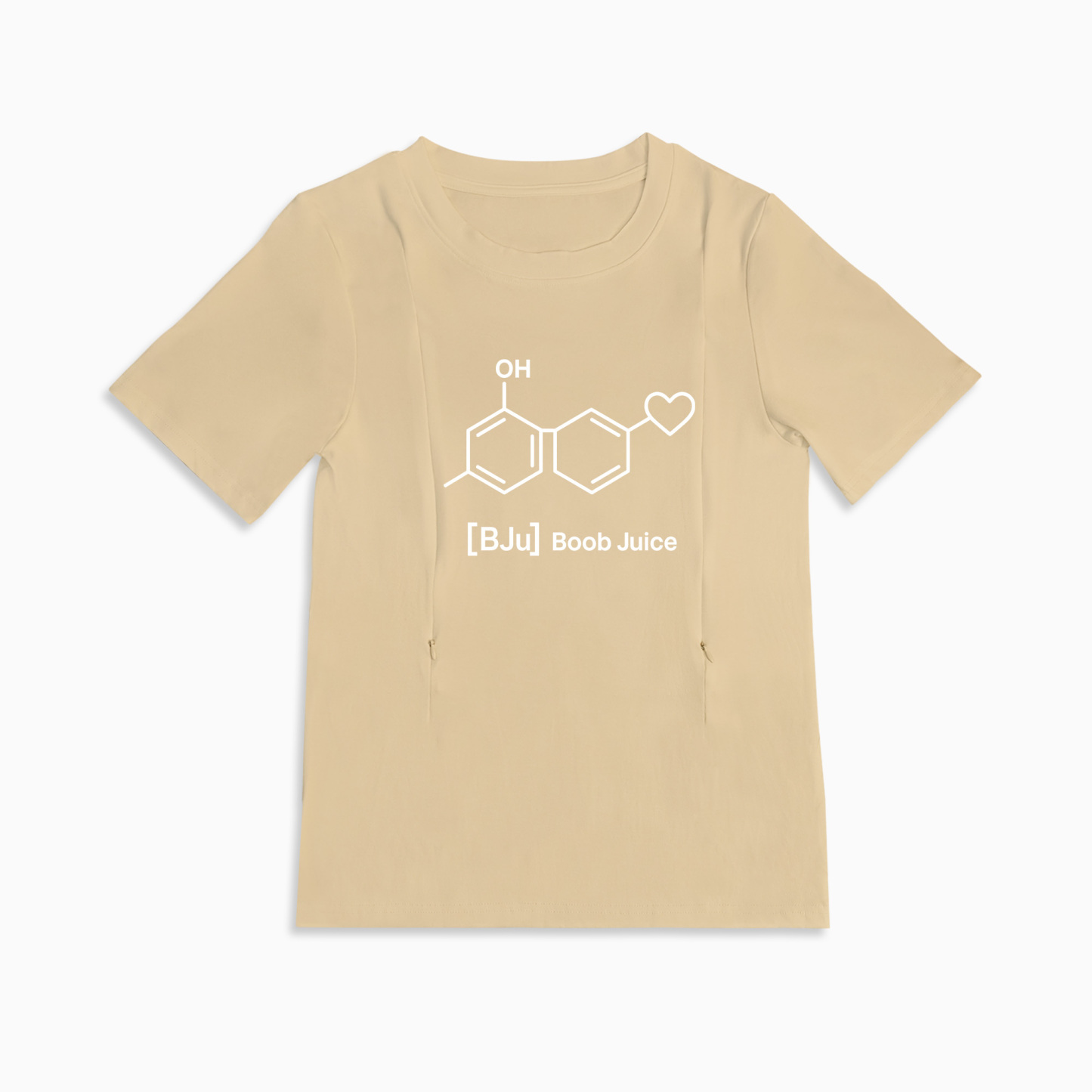 Perfect Baby Shower Gift | Boob Juice Zipper Nursing T-Shirt