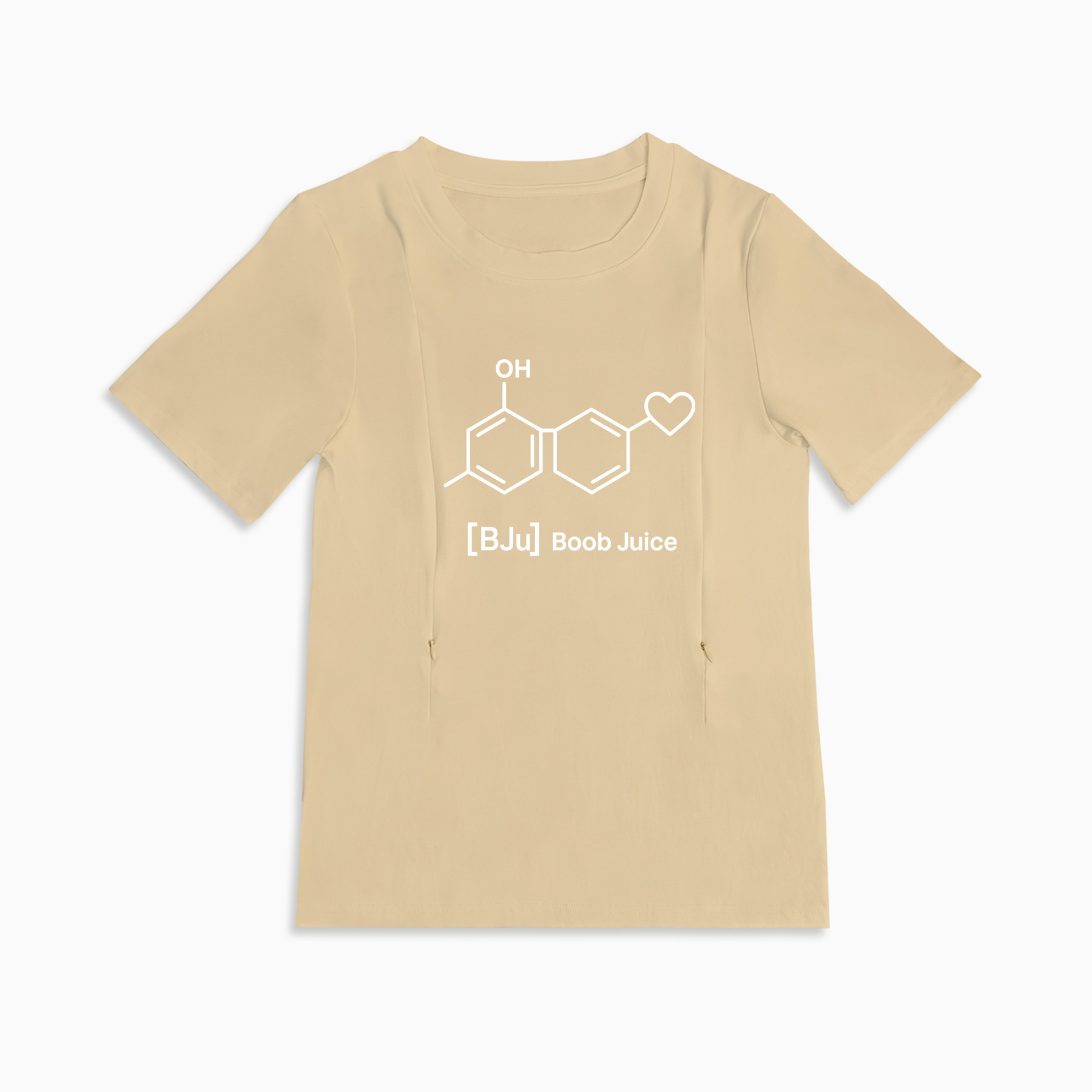 Perfect Baby Shower Gift | Boob Juice Zipper Nursing T-Shirt