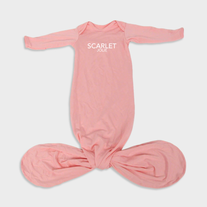 Personalized Modal Newborn Baby Knot Gown 