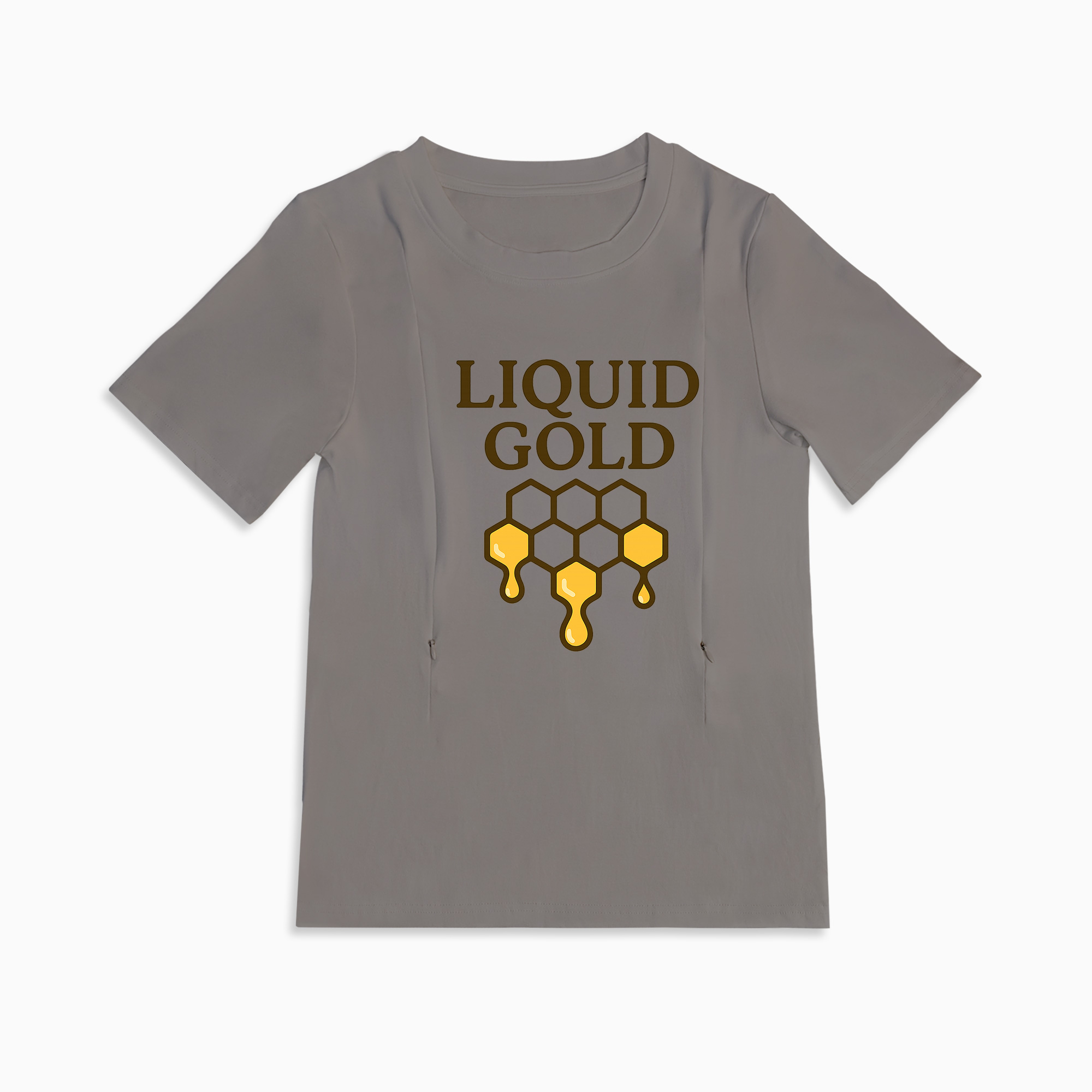 Liquid Gold Nursing Shirt | Baby Shower Gift | Side Zip Access