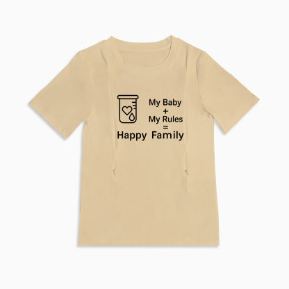 Totkeeps Nursing Wear | "My Baby My Rules" T-Shirt | Soft Cotton
