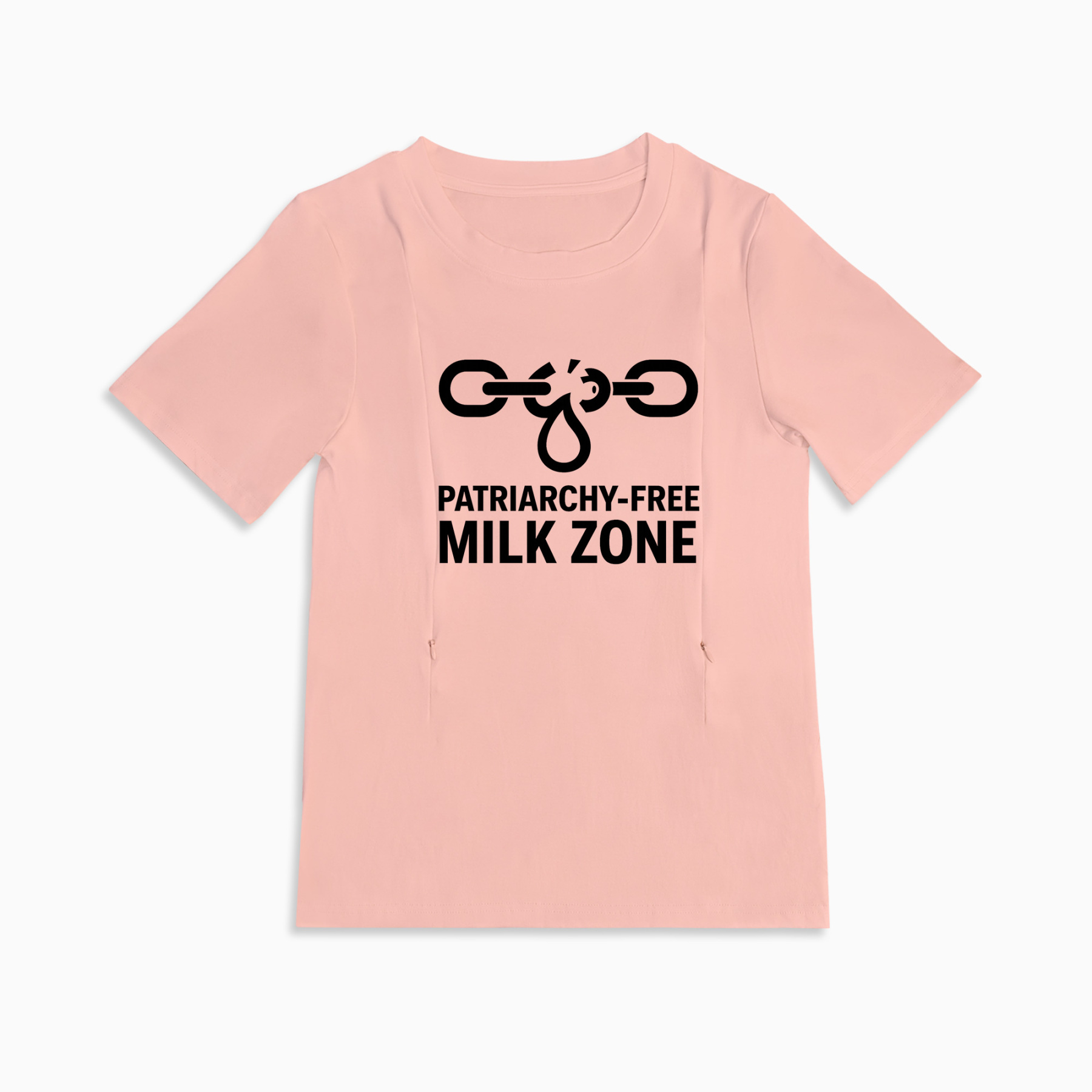 Gift for New Mom | Patriarchy-Free Milk Zone Zipper Nursing Shirt
