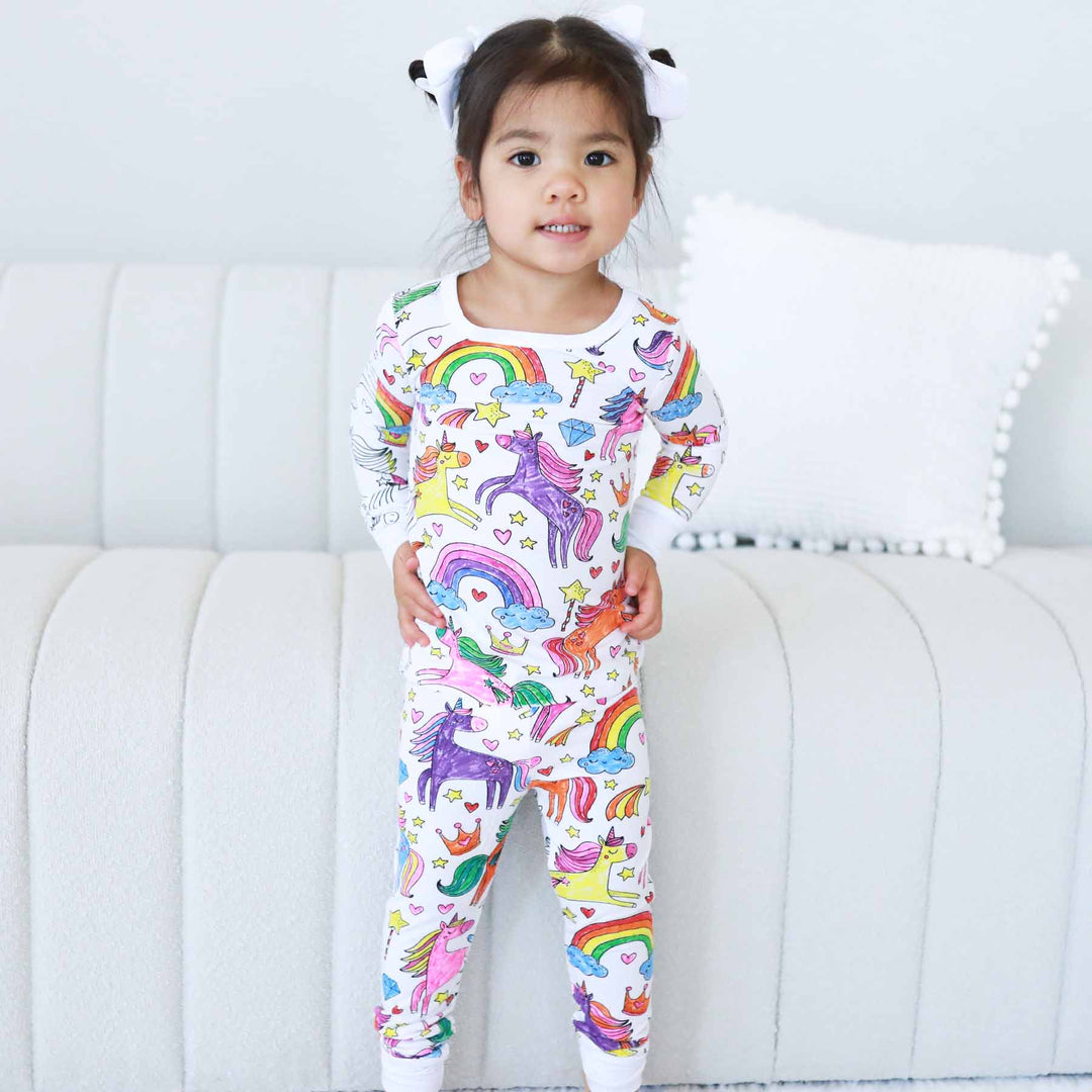 Two-Piece Toddler Pajamas - Unicorn