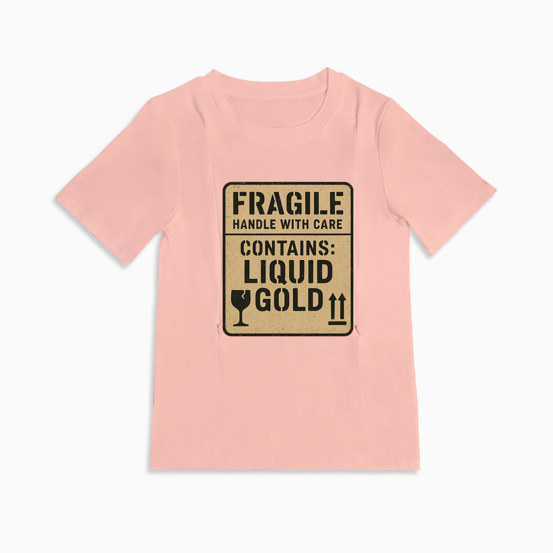 Zipper Nursing Shirt - Liquid Gold Inside | Funny & Functional Breastfeeding Top
