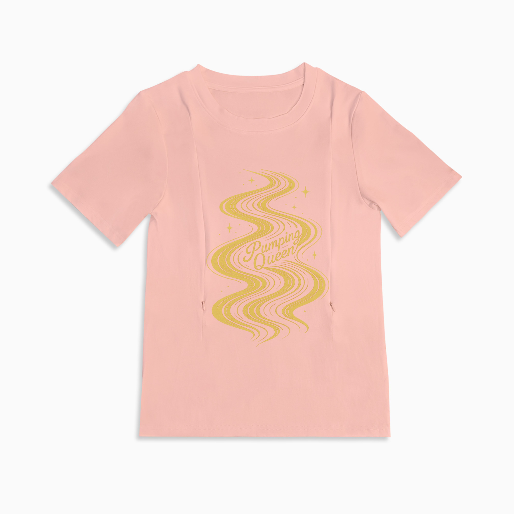 totkeeps Nursing Wear | The "Pumping Queen" Zipper Tee for Moms