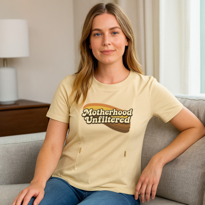 Breastfeeding T-Shirt with Zipper | Motherhood Unfilter | brand
