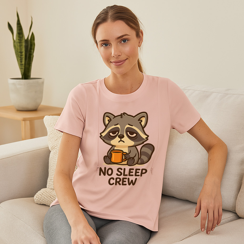 No Sleep Crew Breastfeeding Top | Discreet Side Zippers | brand