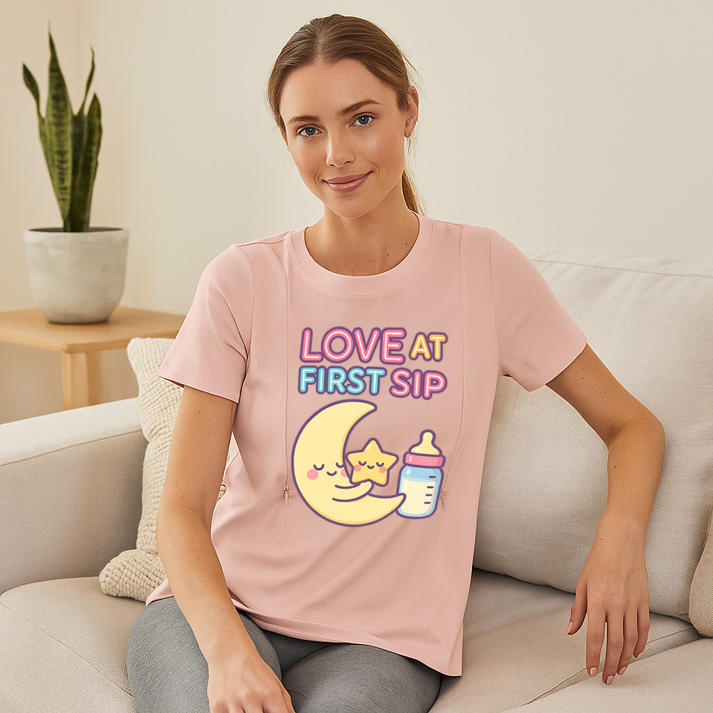 Totkeeps Nursing Shirt | Love at First Sip Graphic | Si | brand