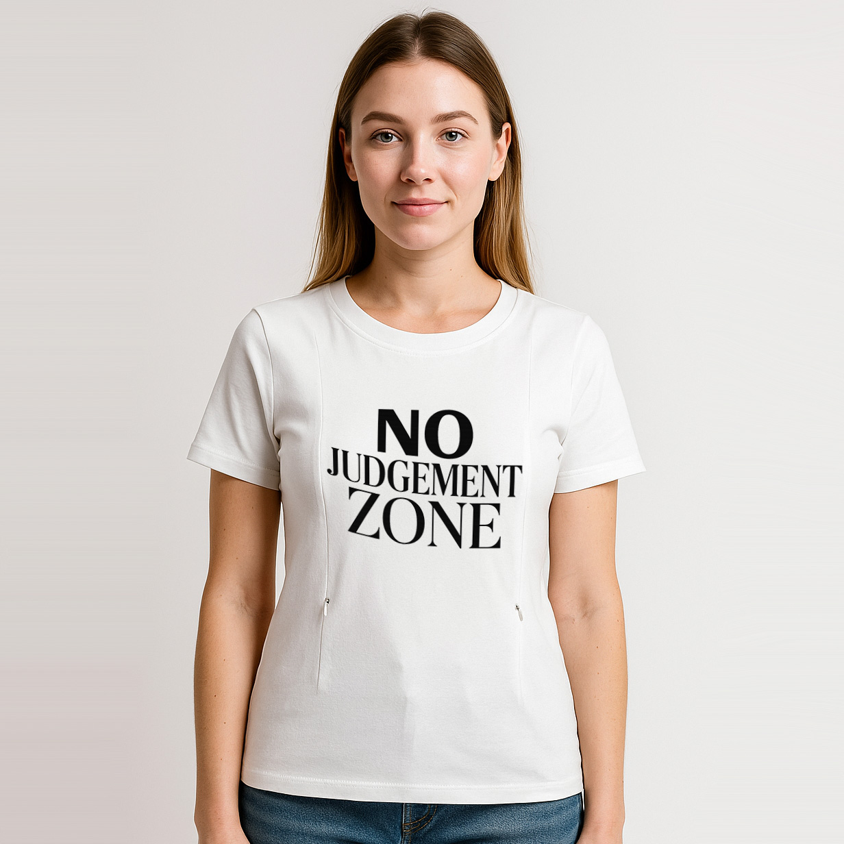 Easy Access Nursing Top | "No Judgement Zone" Graphic | | brand