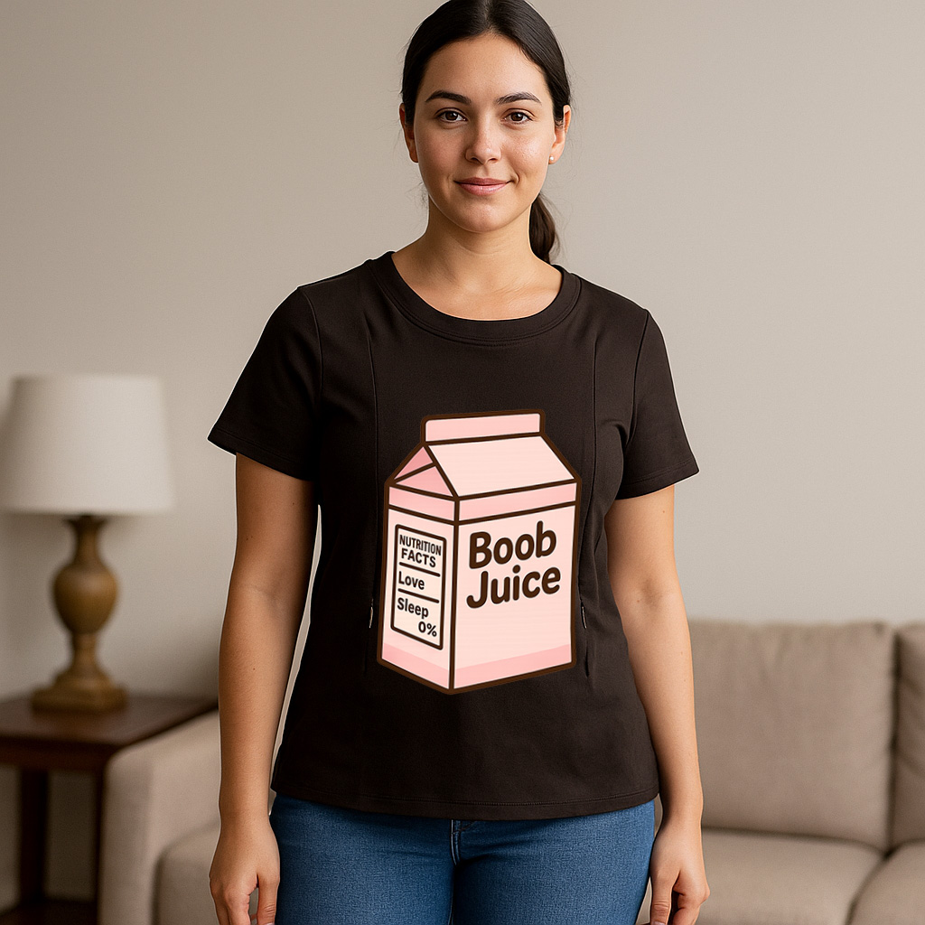totkeeps Funny Nursing Shirt | Boob Juice Dispenser | E | brand