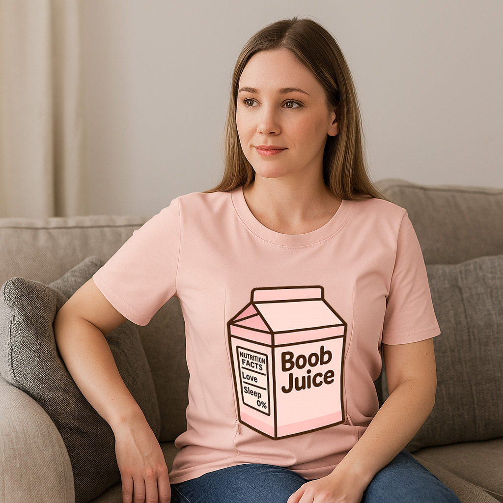 totkeeps Funny Nursing Shirt | Boob Juice Dispenser | E | brand